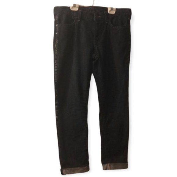 🎉4 for $20 🎉 Old Navy Diva Sequin Stripe Cropped Jeans Size 8 - Picture 1 of 8